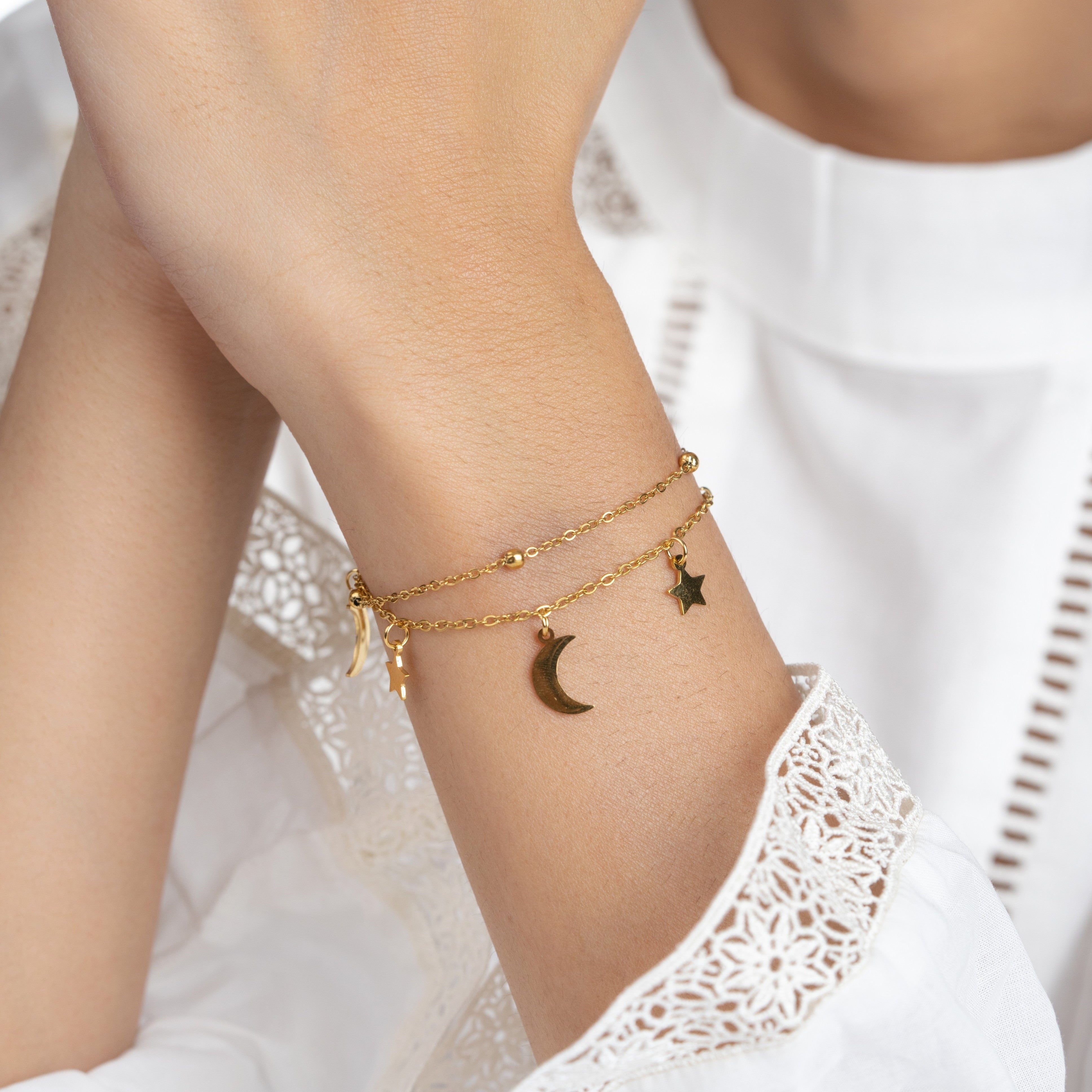 Moon & Star Bracelet