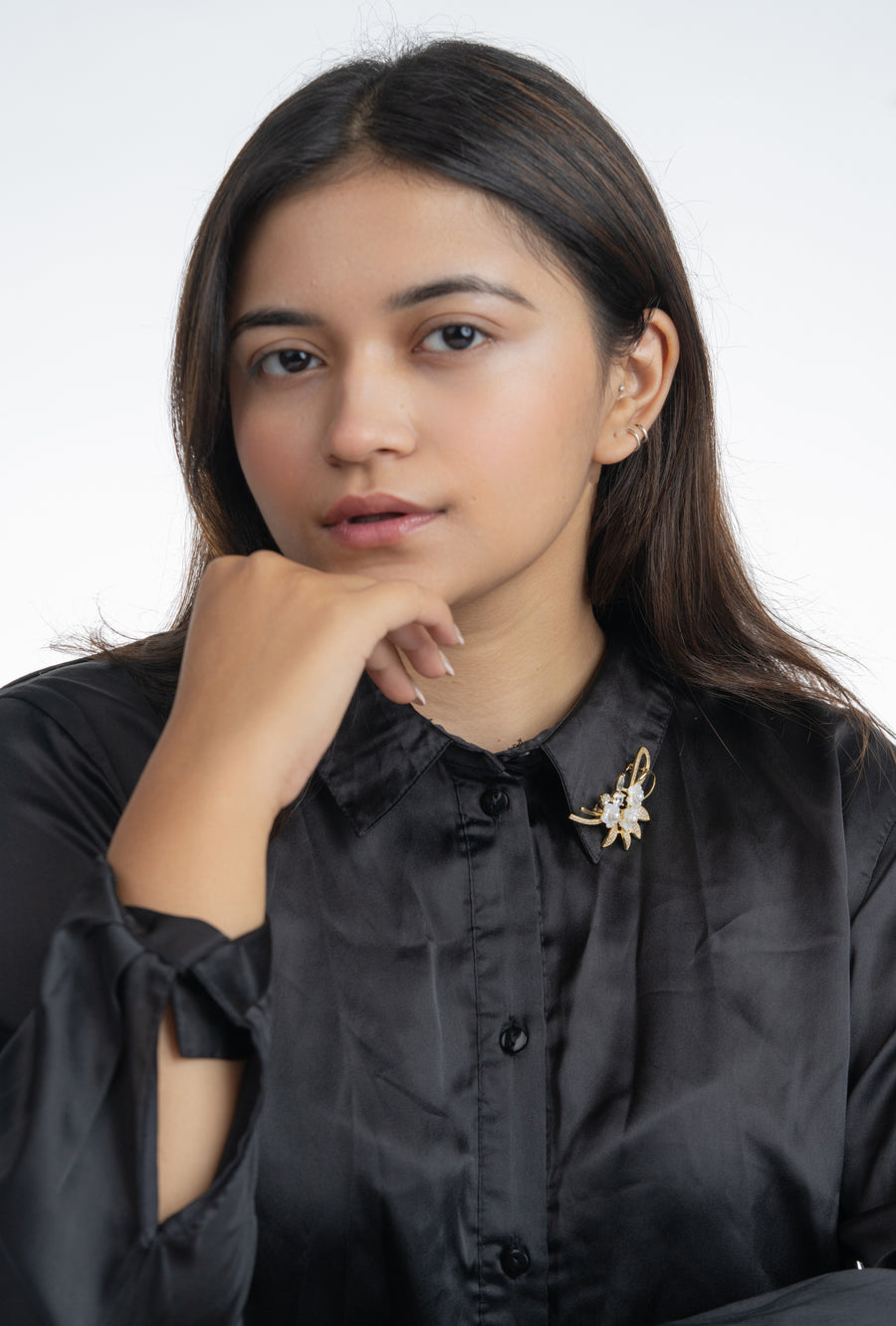 Golden Petal Brooch
