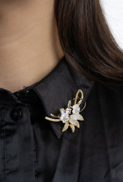 Golden Petal Brooch