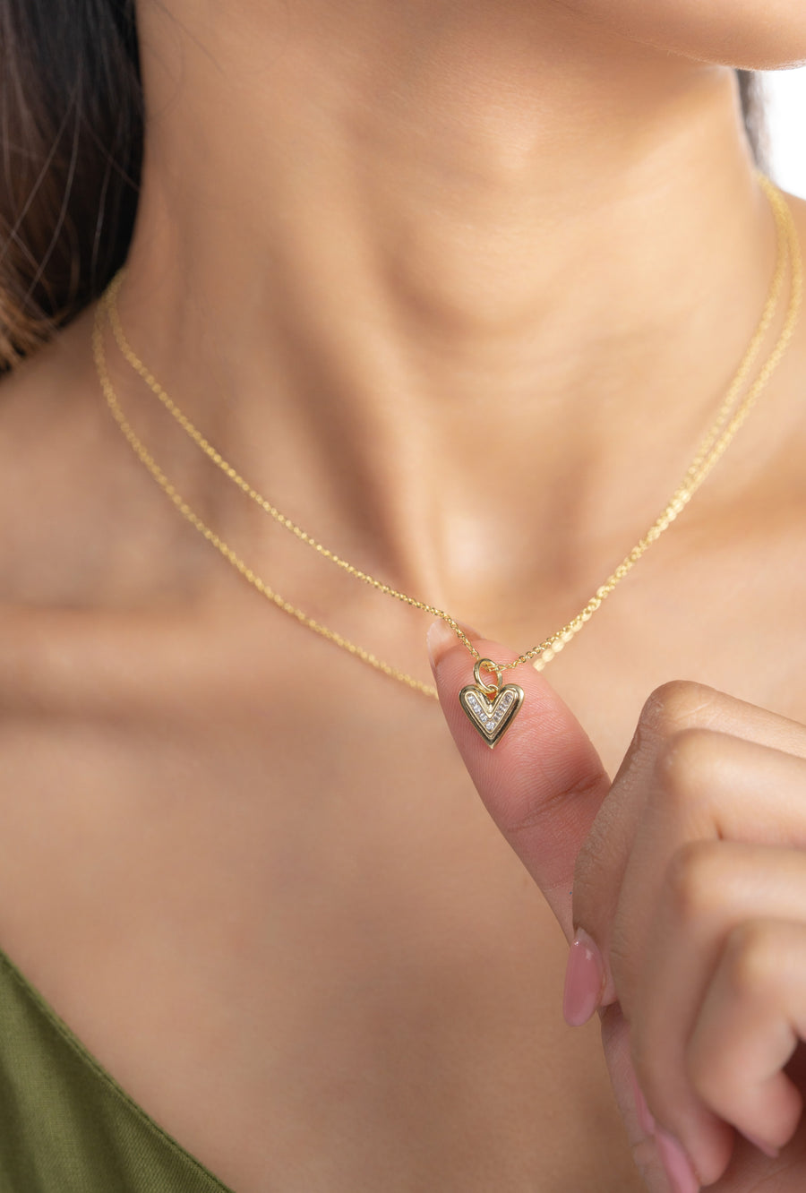 Double Layered Heart Necklace