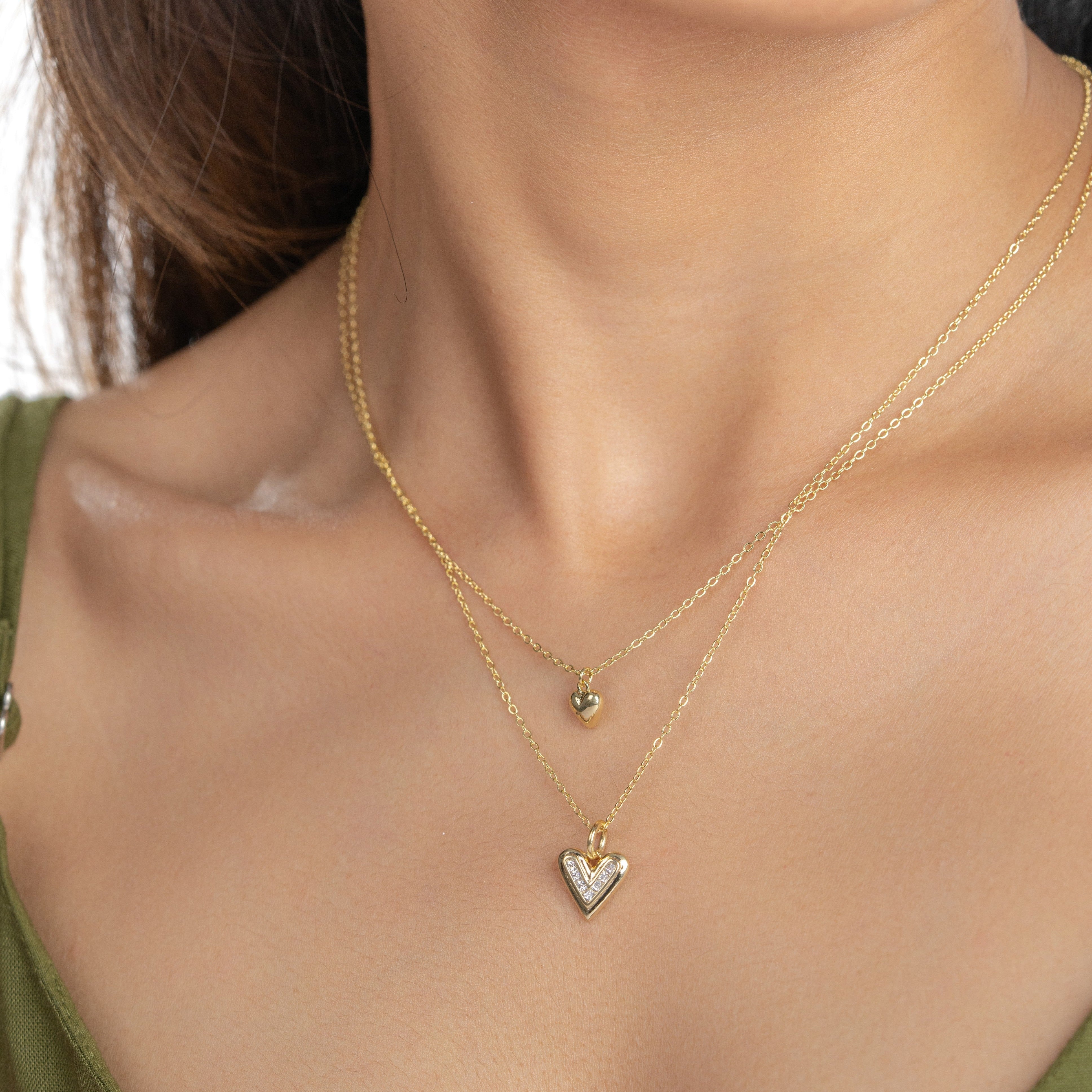 Double Layered Heart Necklace