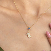 Diamond Teddy Necklace