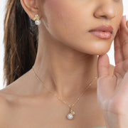 Flower with Pearl Set