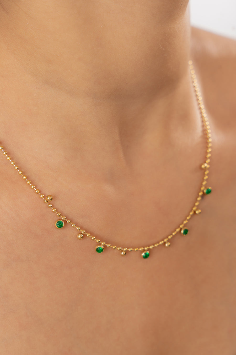 Green Charm Necklace