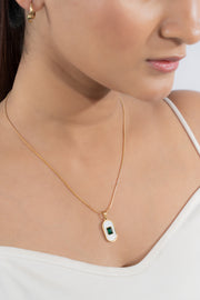 Emerald Tag Necklace