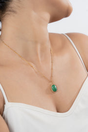 Emerald Green Stone Necklace