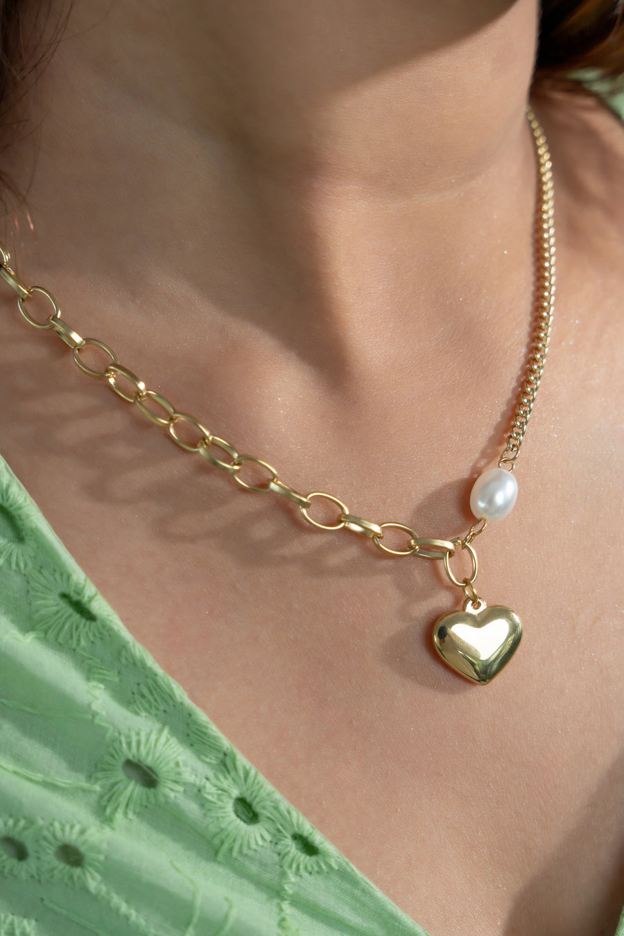 Layered Cuban Heart Necklace